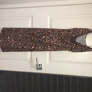 Leopard Animal print midi dress